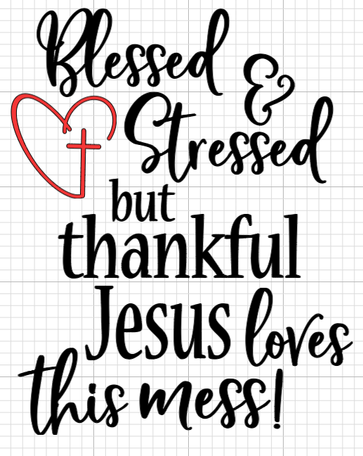 Blessed and stressed- Jesus loves this mess