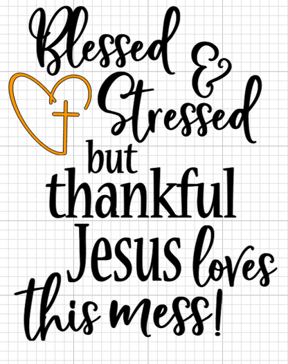 Blessed and stressed- Jesus loves this mess