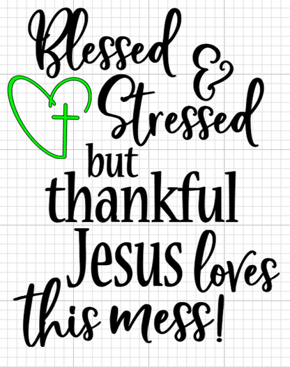 Blessed and stressed- Jesus loves this mess