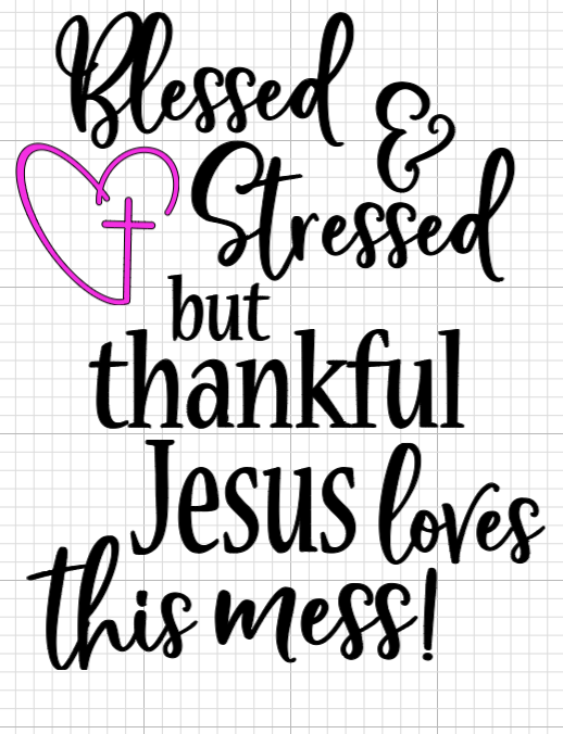 Blessed and stressed- Jesus loves this mess