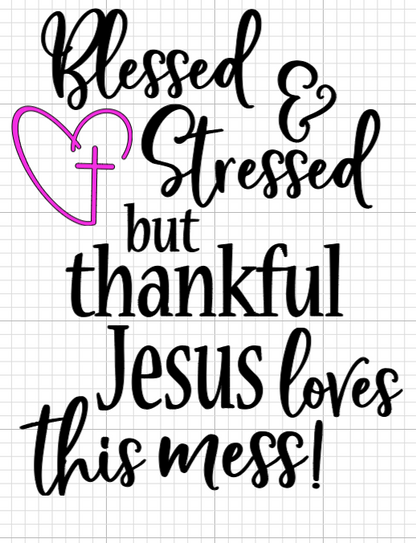 Blessed and stressed- Jesus loves this mess