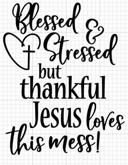 Blessed and stressed- Jesus loves this mess