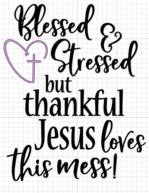 Blessed and stressed- Jesus loves this mess